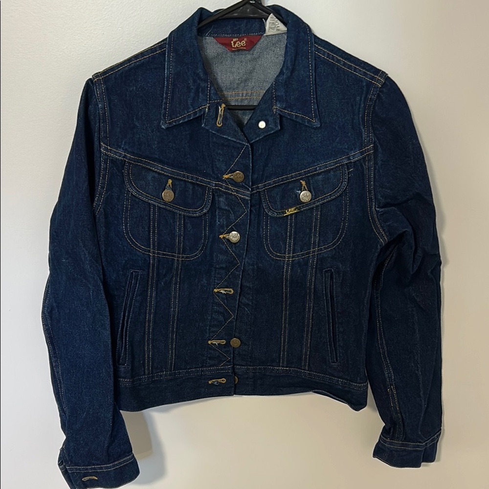 Vintage Lee Women's Blue Denim Jacket